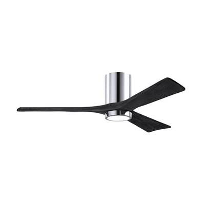 Ventilateur Plafond avec LED Irene-3HLK 132cm Chromé Poli Noir