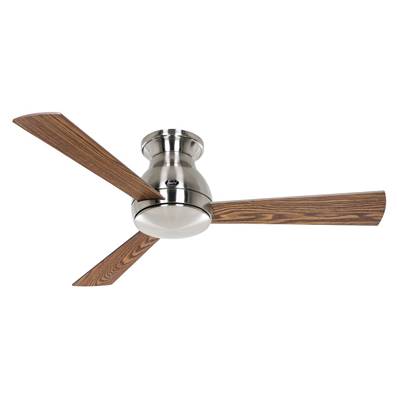 Ventilateur Plafonnier Eco Pallas 116cm Chromé Noyer Chene