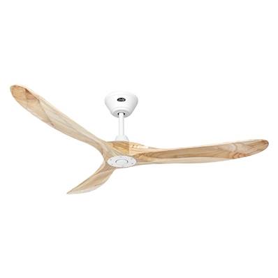 Ventilateur Plafond Eco Genuino 152cm Blanc Bois Naturel