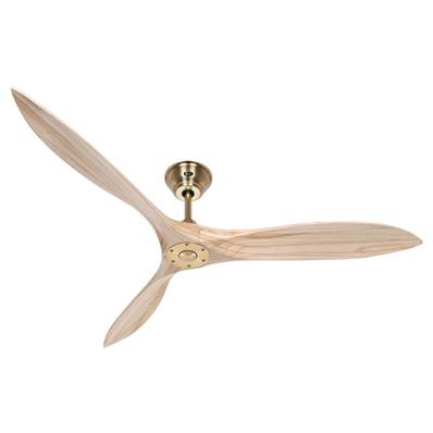 Ventilateur de Plafond Eco Airscrew 152cm Laiton Bois Naturel