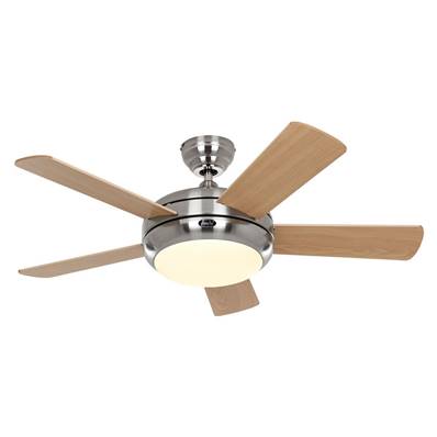 Ventilateur de Plafond Titanium 105cm Chromé Hêtre Pin