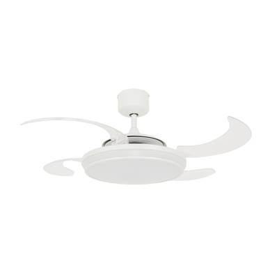 Ventilateur Plafond Retractable EVO1 122cm Blanc Transparent