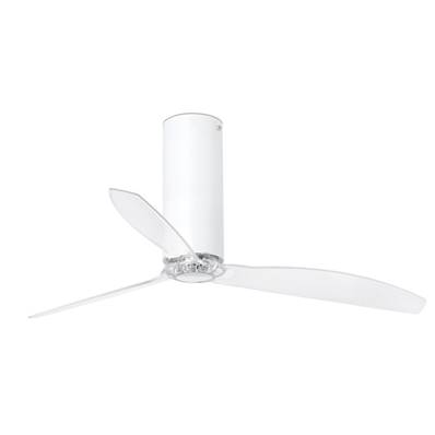 Ventilateur Plafonnier Tube 128cm Blanc Transparent