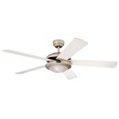 Ventilateur Plafond COMET 132cm Titane Erable clair Blanc