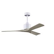 Ventilateur Plafond Nan 132cm Blanc Frêne gris