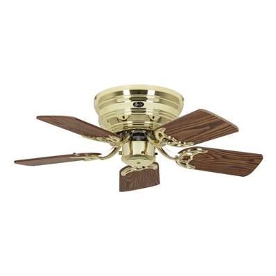 Ventilateur Plafonnier Classic Flat 79cm Laiton Chêne Hêtre