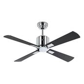 Ventilateur Plafond Eco Neo 103cm Chrom Poli Noir Teck