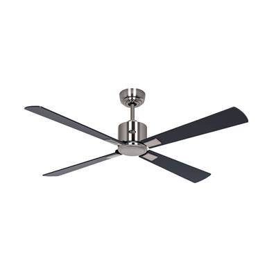 Ventilateur Plafonnier Eco Neo 132cm Chromé Poli Wengé Argenté