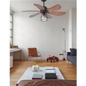 Ventilateur Plafond Chicago 91cm Noir Noyer Vintage