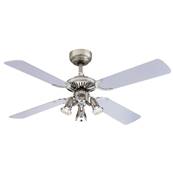 Ventilateur de Plafond PRINCESS EURO 105cm Etain Chrome