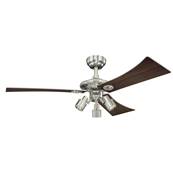 Ventilateur de Plafond AUDUBON 122cm Nickel Bross