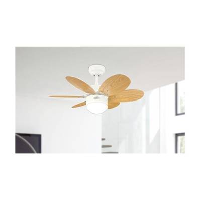 Ventilateur Plafond TURBO II 76cm Blanc Erable