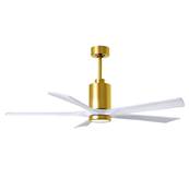 Ventilateur Plafond Patricia-5 152cm Laiton Blanc