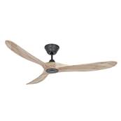 Ventilateur de Plafond Eco Genuino 152cm Noir Bois Naturel