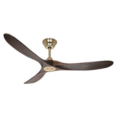 Ventilateur Plafond Eco Genuino 152cm Laiton Noyer