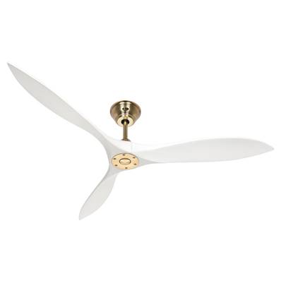 Ventilateur Plafond Eco Airscrew 152cm Laiton Blanc