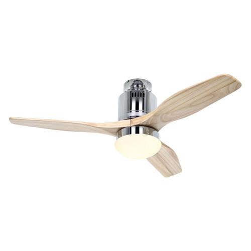 Ventilateur Plafond Aerodynamix Eco 112cm Chrome Poli Bois naturel