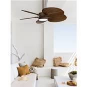 Ventilateur Plafond Bali LED 132cm Bronze Bois fonc