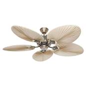 Ventilateur Plafond Caribbean Dream 137cm Laiton Palme naturelle