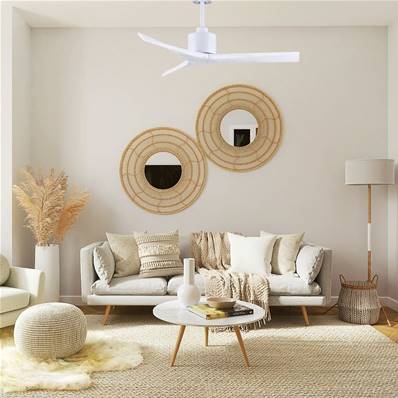 Ventilateur Plafond Mollywood 132cm Blanc