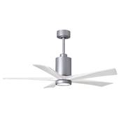 Ventilateur Plafond Patricia-5 132cm Nickel Blanc