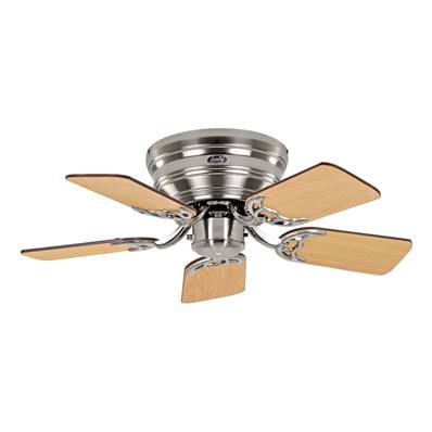 Ventilateur de Plafond Classic Flat 79cm Chromé Noyer Hêtre