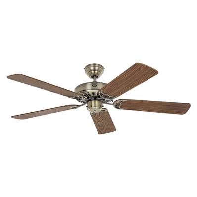 Ventilateur Plafonnier Royal Classic 132cm Laiton Chêne