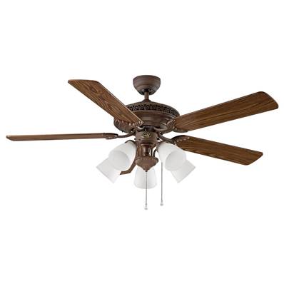 Ventilateur de Plafond Centurion 132cm Bronze Chêne Noyer