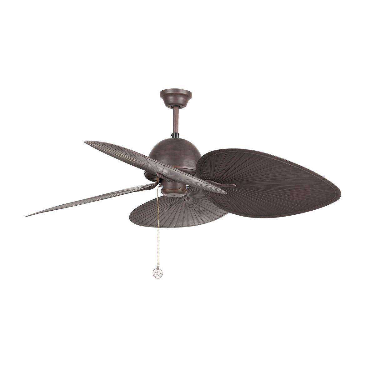 Ventilateur Plafond Tropical Cuba 132cm Marron