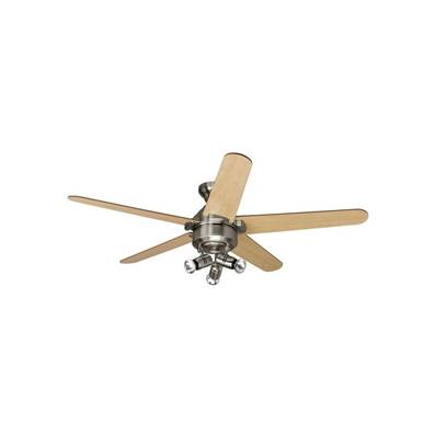 Ventilateur Plafond Lemoyne 132cm Nickel Erable Chêne