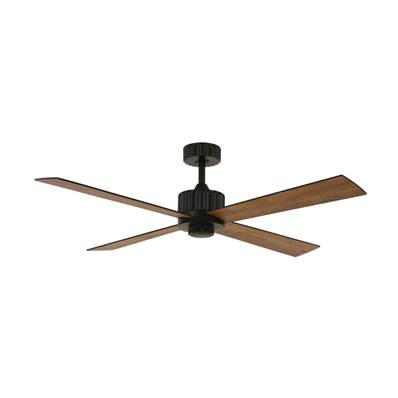 Ventilateur Plafond Newport 137cm Noir Chêne Noyer