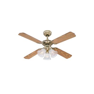 Ventilateur de Plafond PRINCESS TRIO 105cm Laiton Antique