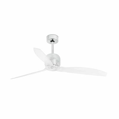 Ventilateur Plafond Deco Fan 128cm Chromé Transparent