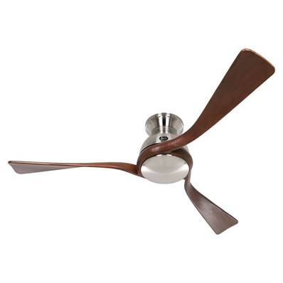 Ventilateur de Plafond Eco Regento 140cm Chromé Bois Noyer