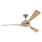 Ventilateur Plafonnier Eco Interior 142cm Chrom Bois Naturel