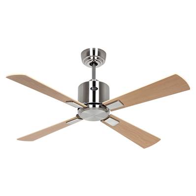 Ventilateur de Plafond Eco Neo 103cm Chromé Erable Hêtre