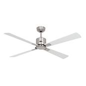 Ventilateur Plafond Eco Neo 132cm Chromé Blanc Argenté