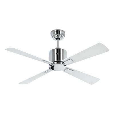 Ventilateur de Plafond Eco Neo 103cm Chromé Poli Blanc Argenté