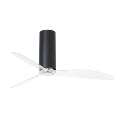 Ventilateur de Plafond Tube 128cm Noir Transparent