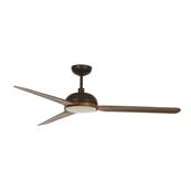 Ventilateur Plafond Unione LED 142cm Bronze Bois foncé