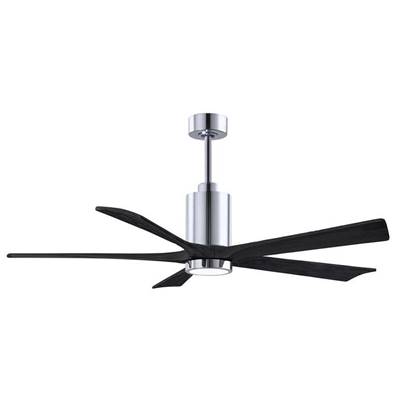 Ventilateur Plafond Patricia-5 152cm Chromé Poli Noir