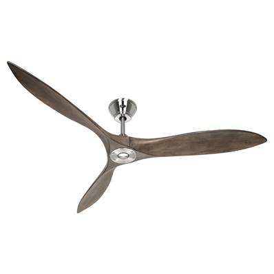 Ventilateur Plafonnier Eco Airscrew 152cm Chromé Bois Massif