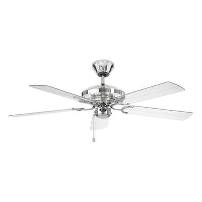 Ventilateur Plafonnier Acrylic 132cm Chromé Transparent