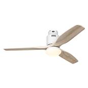 Ventilateur Plafonnier Aerodynamix Eco 132cm Blanc Bois Naturel