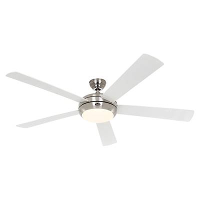 Ventilateur Plafond Titanium 162cm Chromé Blanc Gris