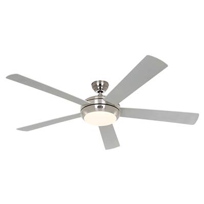 Ventilateur Plafond Titanium 162cm Chromé Blanc Gris