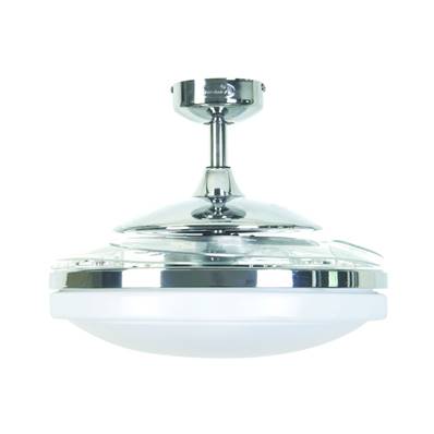 Ventilateur Plafond Retractable EVO2 122cm Chromé Transparent