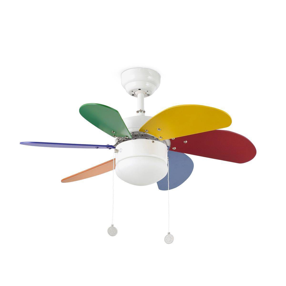 Ventilateur Plafond Palao 81cm Blanc Multicolor