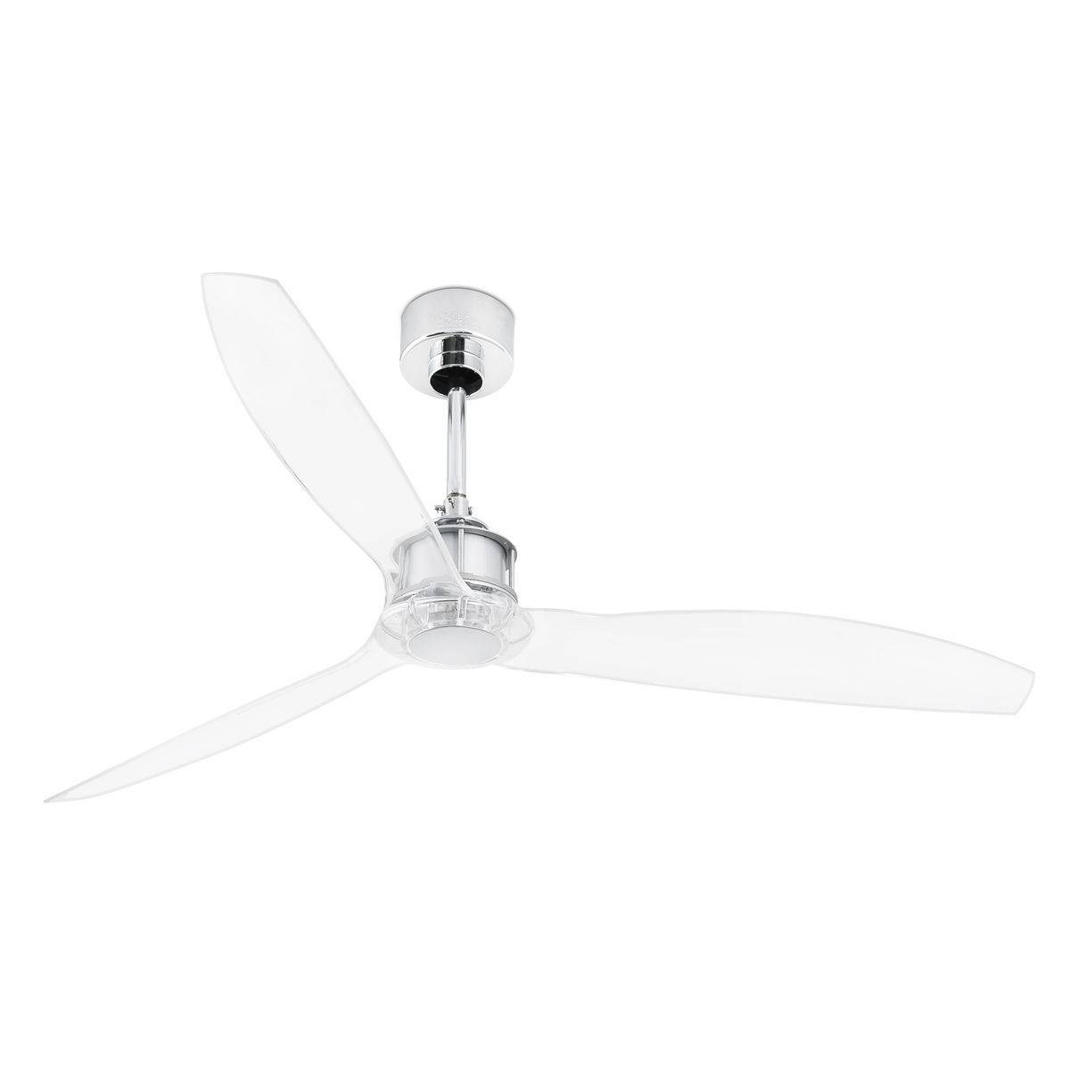 Ventilateur de Plafond Just Fan 128cm Chromé Transparent