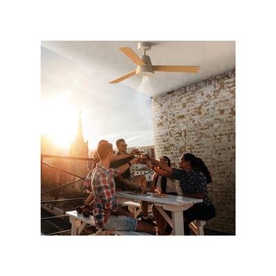 Ventilateur Plafond Mist 132cm Blanc Pin